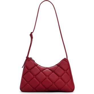 Desigual Diamond Quilted Faux Leather Shoulder Bag in Maroon at Nordstrom