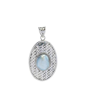 Samuel B. Silver 14-18mm Pearl Lattice Pendant