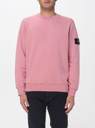 Stone Island Felpa a girocollo in cotone con badge Stone Island