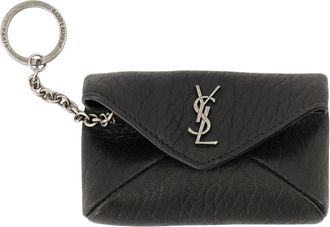 Saint Laurent Keyrings, male, Black, Size: ONE SIZE Cassandre Envelope Key Case