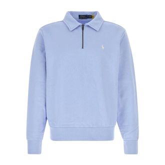 Polo Ralph Lauren Sweatshirts, male, Blue, Size: XL Cotton Polo Shirt