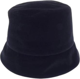 Prada Pre-owned Cappello Bucket in Velluto con Logo a Triangolo - - Pre-owned - Donna - Nero - ONE SIZE