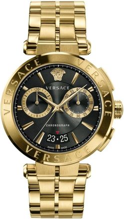 Versace Aion Chronograaf Horloge - Heren - Horloges - Geel - ONE Size - Accessoires