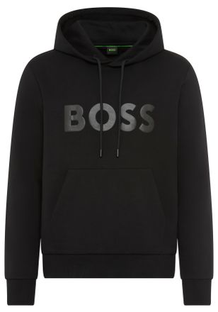 Boss Green by Hugo Boss Hoodie BOSS GREEN Soody, Herren, Gr. XXL, schwarz001, Sweatware, Obermaterial: 95% Baumwolle, 5% Elasthan, unifarben, normal, Rundhals, B&uuml;ndchen, Swea