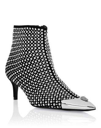 Philipp Plein Low Heel Ankle Boots Studs And Strass Skull Women in Black at Nordstrom, Size 37