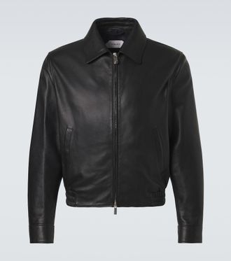 Versace Leather blouson jacket