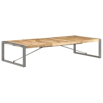 vidaXL Mesa De Centro De Madera De Mango Rugosa 180x90x40 Cm Vidaxl