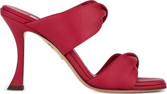 Aquazzura twisted-strap heeled sandals - women - Nappa Leather/Nappa Leather/Nappa Leather - 39.5 - Red