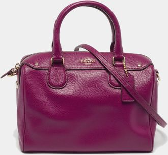 Coach Bennett Mini Purple Leather Satchel