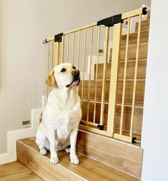 OEM Puerta De Seguridad Para Perros, Extensible, No Requiere Taladrar, De Acero De Hasta 103 Cm