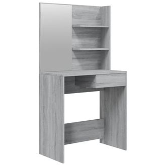 vidaXL Tocador Con Espejo Color Gris Sonoma 74,5x40x141 Cm Vidaxl