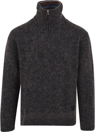 Paul Smith Ribgebreide trui met rits - Heren - Coltruien - Zwart - S - Katoen - Truien & Vesten