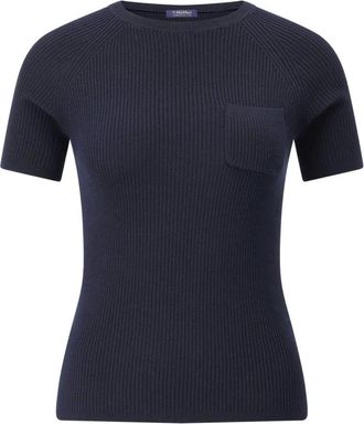 Max Mara Tops, Dames, Blauw, M, Katoen, T-Shirts