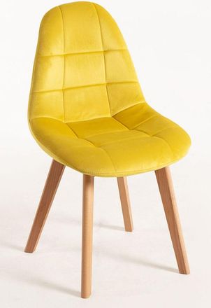 Regalos Miguel Regalos Miguel - Packs Sillas Comedor - Pack 2 Sillas Kelen Terciopelo - Amarillo