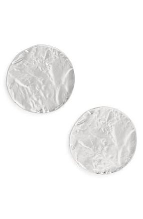 Karine Sultan Textured Medallion Stud Earrings in Silver at Nordstrom Rack