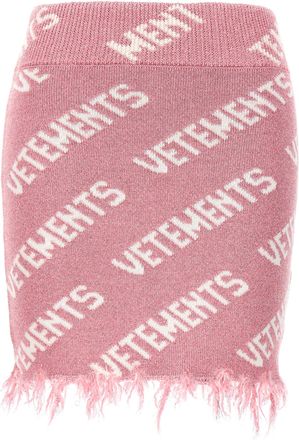 VETEMENTS iconic Lurex Monogram Skirt