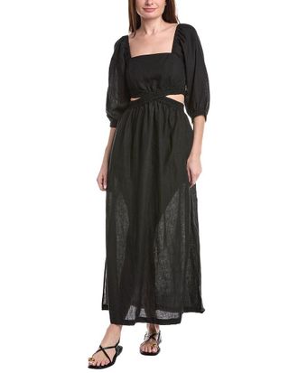 Vitamin A Cierra Cut Out Linen Maxi Dress