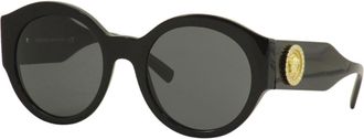 Versace Womens Ve4380B Medisa Logo Oval Non-Polarized Sunglasses In Black