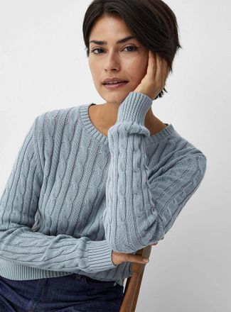 Contemporaine Womens Reprocessed cotton cables sweater