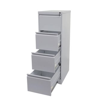 Hhg Armadietto Classificatore 4 Cassetti Formato Legal Hhg-727 Acciaio 62x46x134cm Grigio