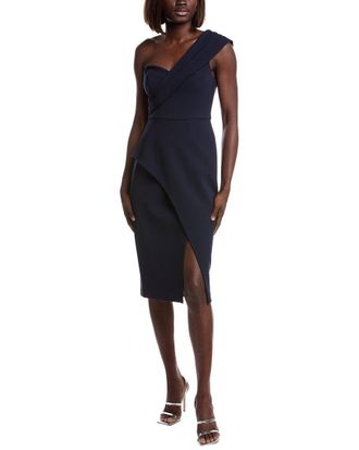Aidan Mattox Bonded Crepe Midi Dress