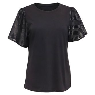 Michael Kors Bell Sleeves Blouse in Black Cotton
