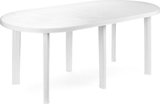 Progarden Mesa Tavolo 180x90 Cm Blanca, Mesa Tavolo 180 X 90 Cm Blancafabricada En Resina De Alta Calidadideal Para Exteriorf&aacute;cil Montajetratamiento Anti Uvaf&aacute;
