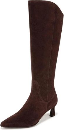 Naturalizer Deesha Boots Womens Brown Leather Side Zip Knee High Hawk2974