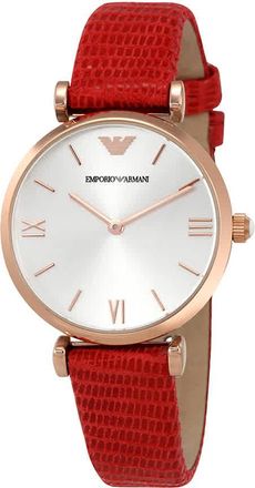 Emporio Armani Classic Silver Dial Ladies Dress Watch AR1876