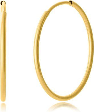 MAX + STONE 14K Yellow Gold 25MM Endless Hoops