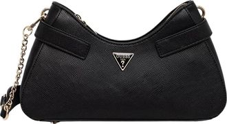 Guess Serenova Schoudertas - Dames - Schoudertassen - Zwart - ONE Size - Leer - Tassen
