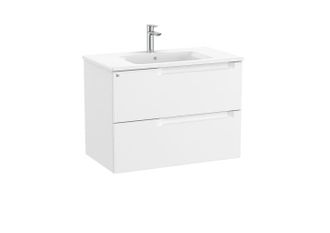 Roca Mueble Centrado 800mm Aleyda 2 Cajones + Lavabo Blanco Mate