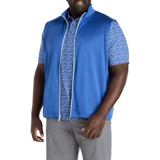 Callaway Big & Tall Zip-Front Fleece Vest in Galaxy Blue at Nordstrom, Size 4X Big