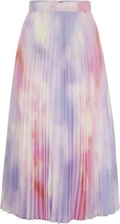 HUGO BOSS C Vlissole Pliss&eacute; Rok - Dames - Midirokken - Veelkleurig - 2XL - Polyester - Rokken