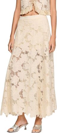 Sandro Long guipure skirt in Ecru at Nordstrom, Size 38 Eu