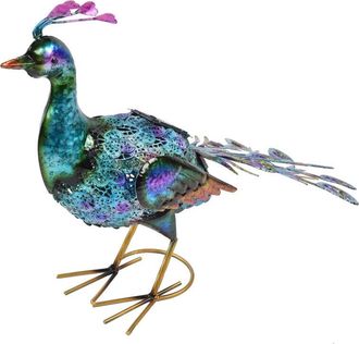 OEM L&aacute;mpara Solar De Exterior, Escultura De Pavo Real De Colores Vivos, Luz Decorativa Para Jard&iacute;n, C&eacute;sped, 60x37 Cm / 23,6x14,6 Pulgadas
