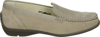 Waldläufer Schoenen, Dames, Beige, 37 1/2 EU, Leer, Taupe Instappers met Uitneembaar Voetbed