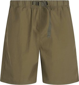 Maison Kitsun&eacute; Korte Broeken, Heren, Groen, L, Belted Technical Shorts