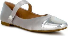 London Rag Albi Mary Jane Flat in Silver at Nordstrom Rack, Size 10
