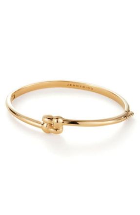 JENNY BIRD Slim Woven Square Bangle in High Polish Gold at Nordstrom, Size Medium