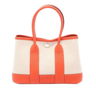 Herm&egrave;s Pre-owned Hermes Toile and Negonda Garden Party 23 Ladies K