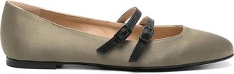 Roberto Festa Milano Julia Satijnen Ballerinas - Dames - Ballerinas - Groen - 38 1/2 EU - Satijn - Schoenen