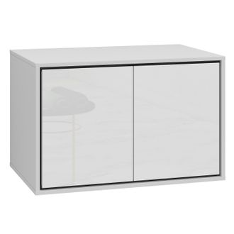 Badplaats Badplaats Mobile Sottolavabo Capri 78 X 48 X 51 Cm - Bianco Lucido - Mobile Bagno Sospeso Con 2 Cassetti