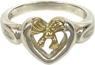 Tiffany & Co. Gold Silver Gold (18K) Silver 925 Band Ring (Pre-Owned)
