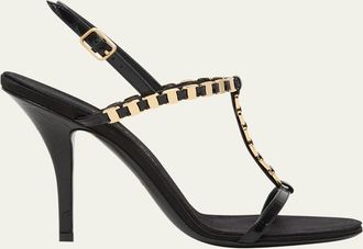 Ferragamo 95mm Estea Gancini Leather Sandals