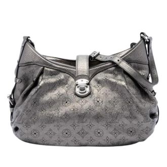 Louis Vuitton Pre-owned Shoulder Bags, female, Gray, Size: ONE SIZE Pre-owned Mahina Crossbody Bag