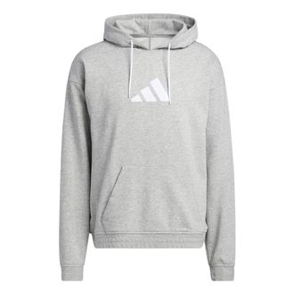 adidas Mens adidas Cotton Hoody Basketball Casual Sports Gray HF0237