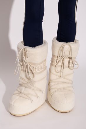Moon Boot Snow Boots MB ICON FLEECE, Womens, Cream