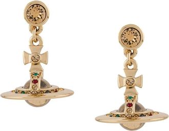 Vivienne Westwood Accessoires, Dames, Geel, ONE Size, Nieuwe Petite Orb Oorbellen