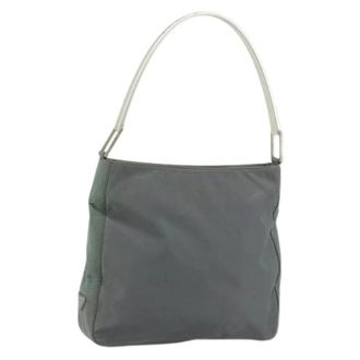 Prada Pre-owned Shoulder Bags, female, Green, Size: ONE SIZE Pre-owned Vintage Nylon Shoulder Bag